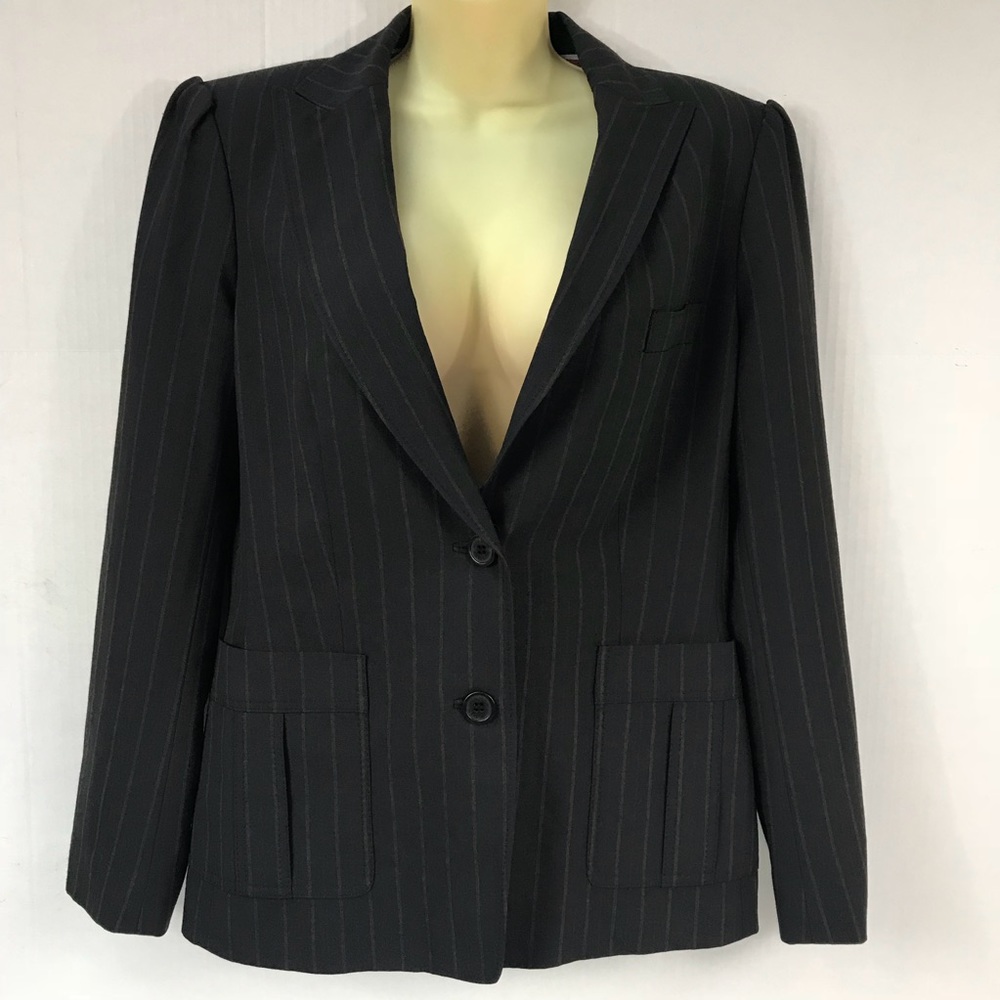 Anne Klein Suit Career Work Blazer Striped Jacket